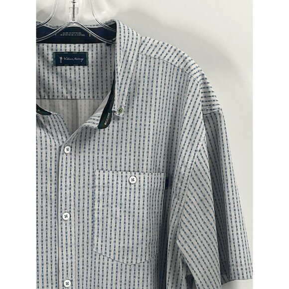 William Murray Short Sleeve Polo Shirt Sz XXL Mens Beer Mugs Blue - Picture 2 of 8